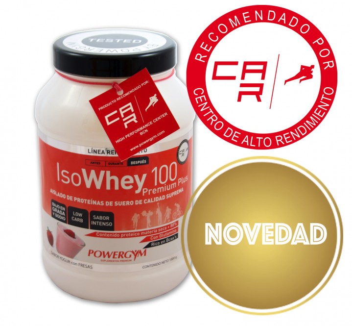 isowhey 100 premium sabor yogur con fresas, proteína isolada de primera calidad
